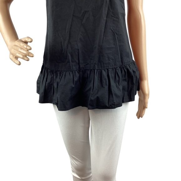 Trina Turk Lilibeth Ruffle Tank Size S Black - Picture 3 of 7